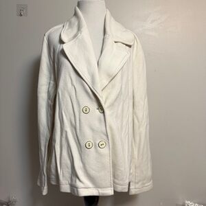 Chico’s Cream Textured Knit Jacket